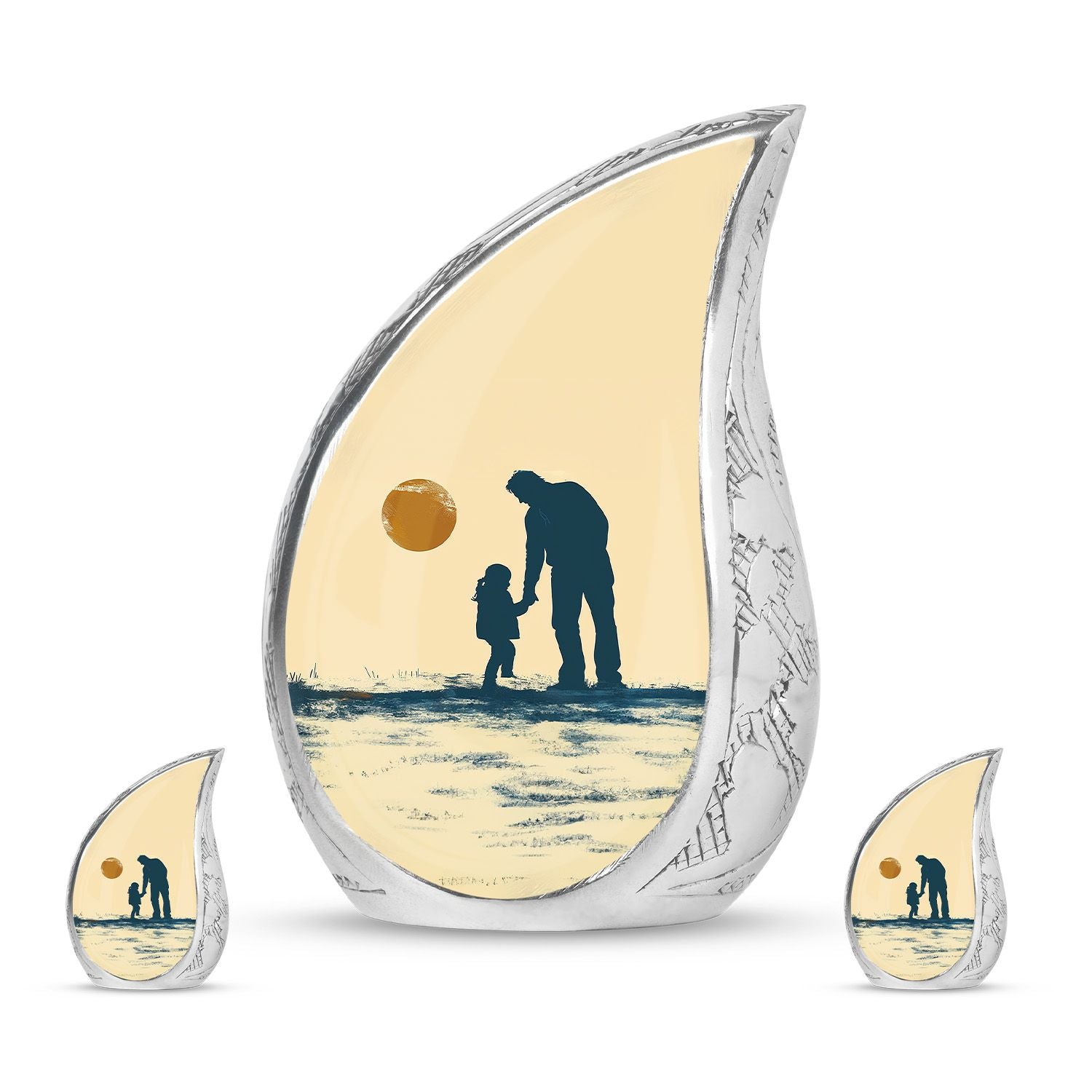 Father and Daughter Cremation Urns - Decorative Urn For Human Ashes