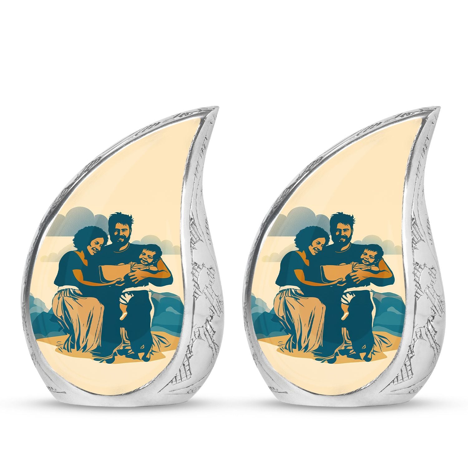 Decorative Funeral Urns For Beautiful Family - Large Cremation Urns