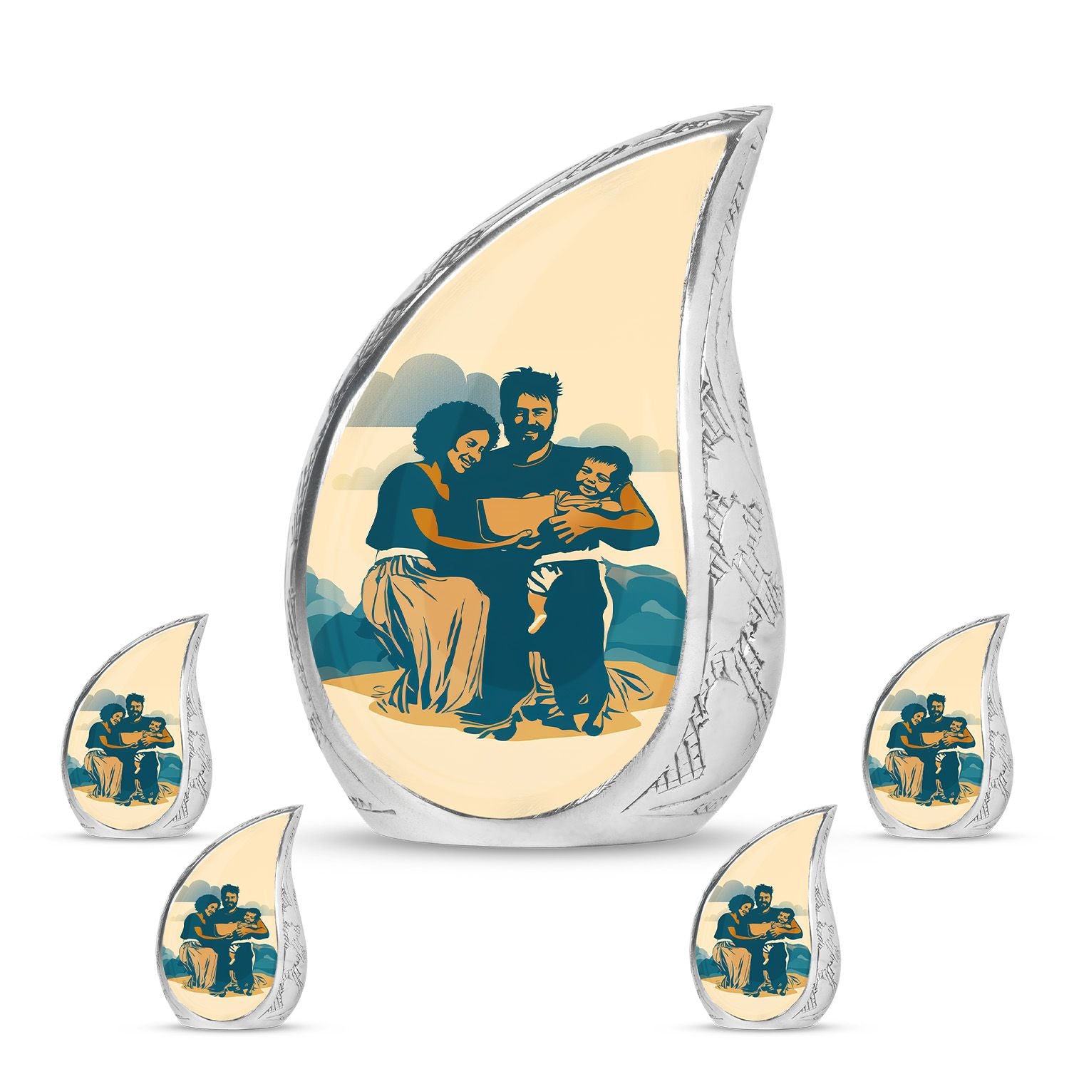 Decorative Funeral Urns For Beautiful Family - Large Cremation Urns