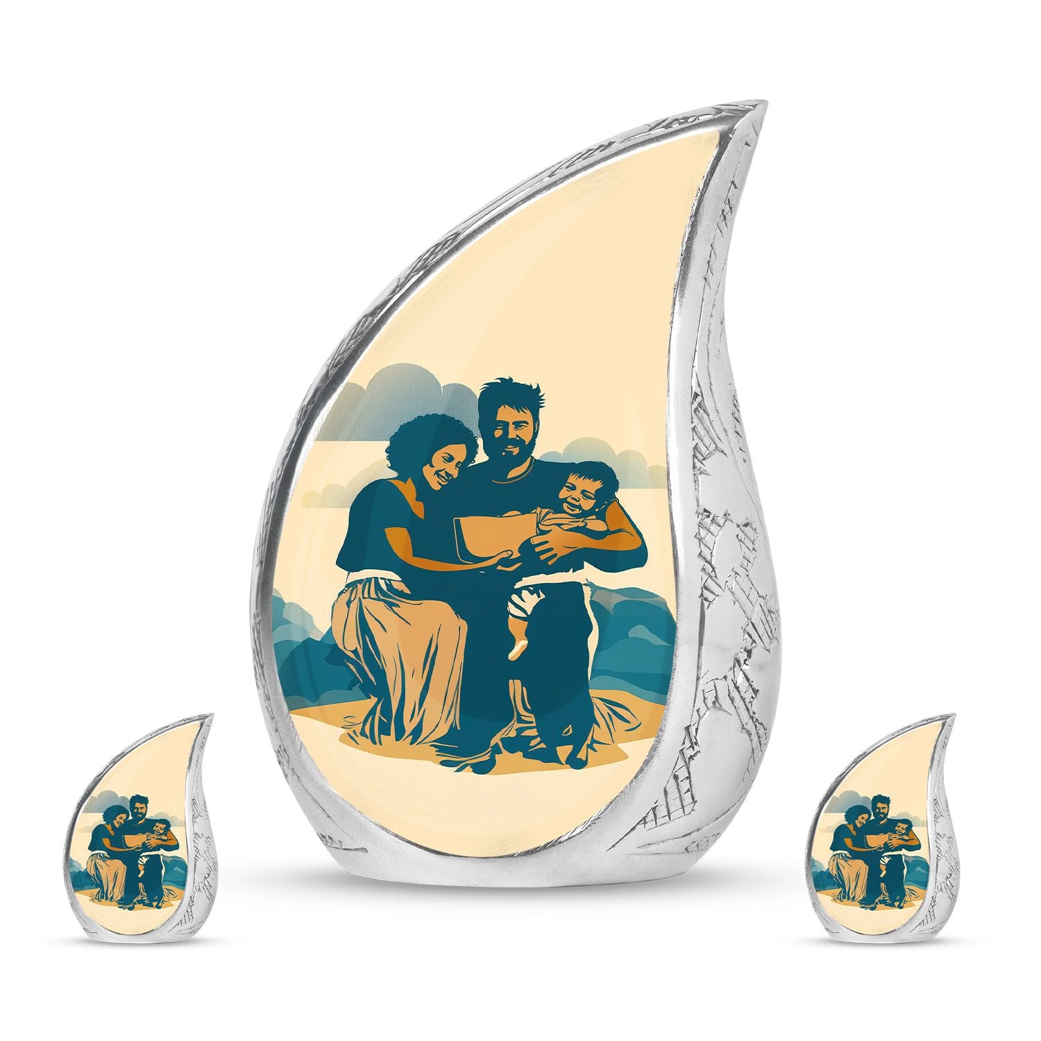 Decorative Funeral Urns For Beautiful Family - Large Cremation Urns