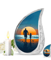 Memorial Father Daughter Urn For Burial Ashes - Cremation Urns Large
