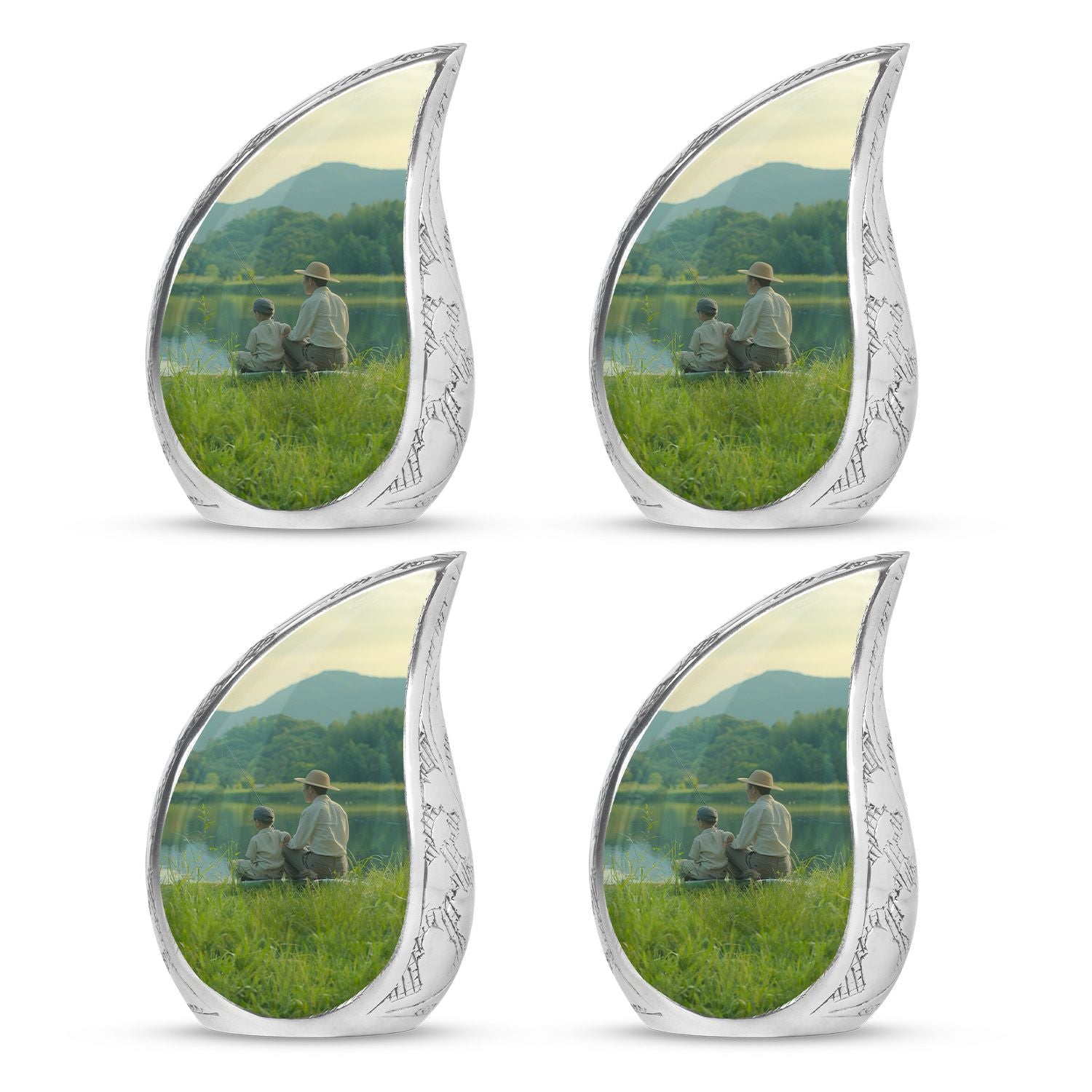 Father Son Fishing Memorial Urns - Beautiful Burial Urns For Ashes