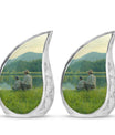 Father Son Fishing Memorial Urns - Beautiful Burial Urns For Ashes