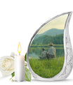 Father Son Fishing Memorial Urns - Beautiful Burial Urns For Ashes