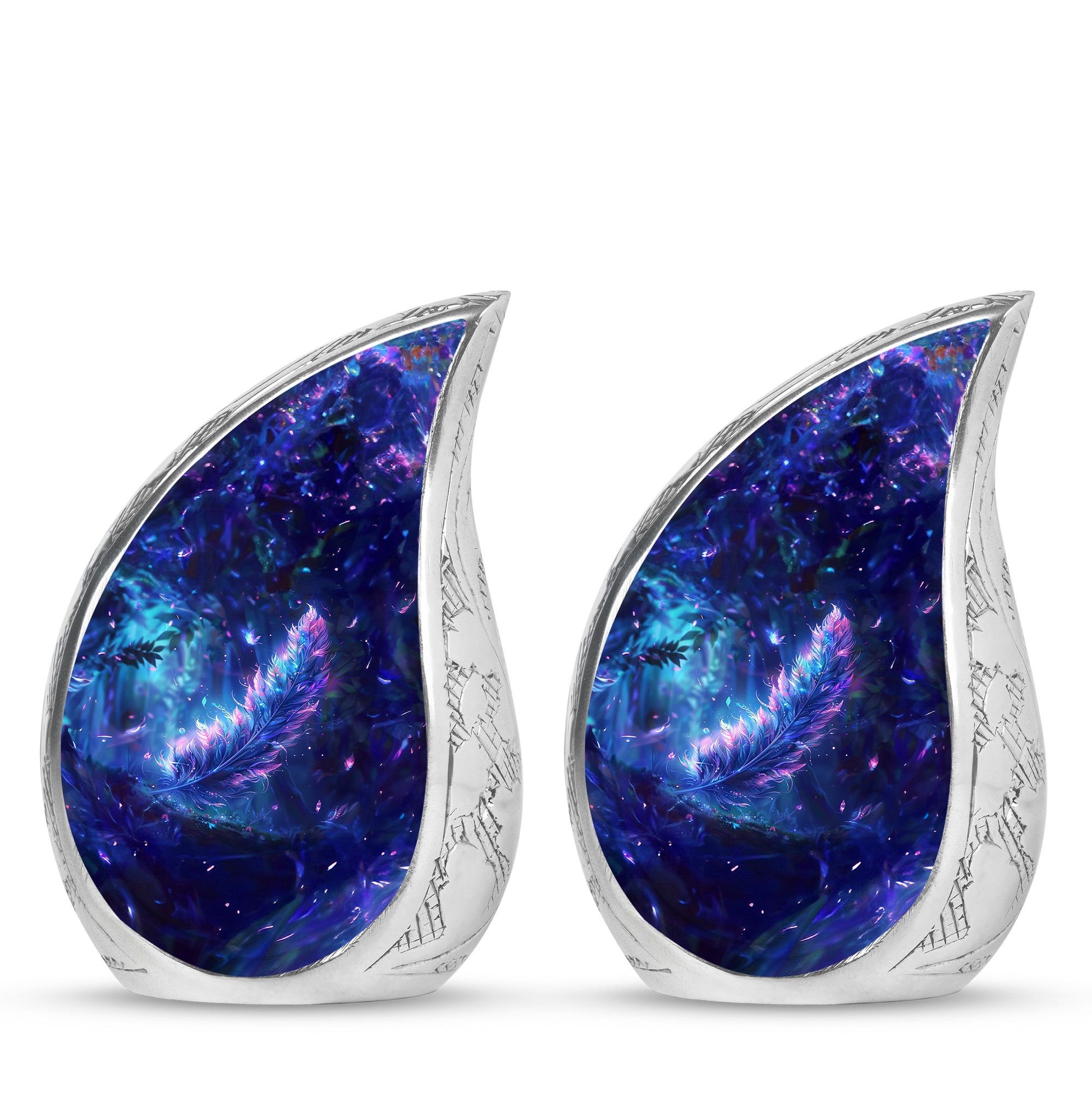 Feather Decorative Memorial Urns - Large Funeral Urn For Women