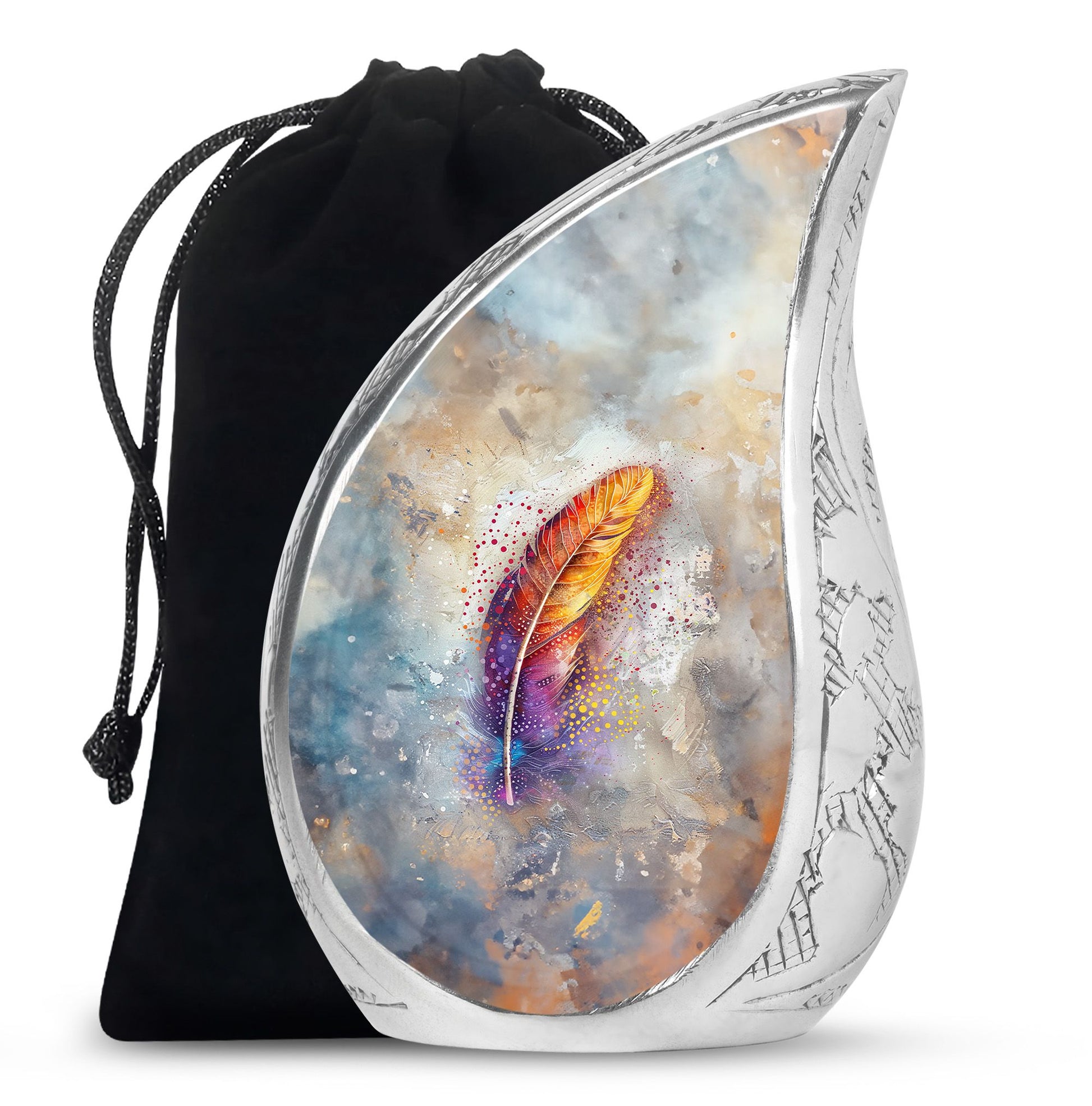 Feather Urn For Human Remains Funeral - Memorial Keepsakes For Ashes