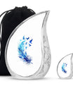 Feather Blue Flying Bird Cremation Urns - Memorial Urn For Women Ashes