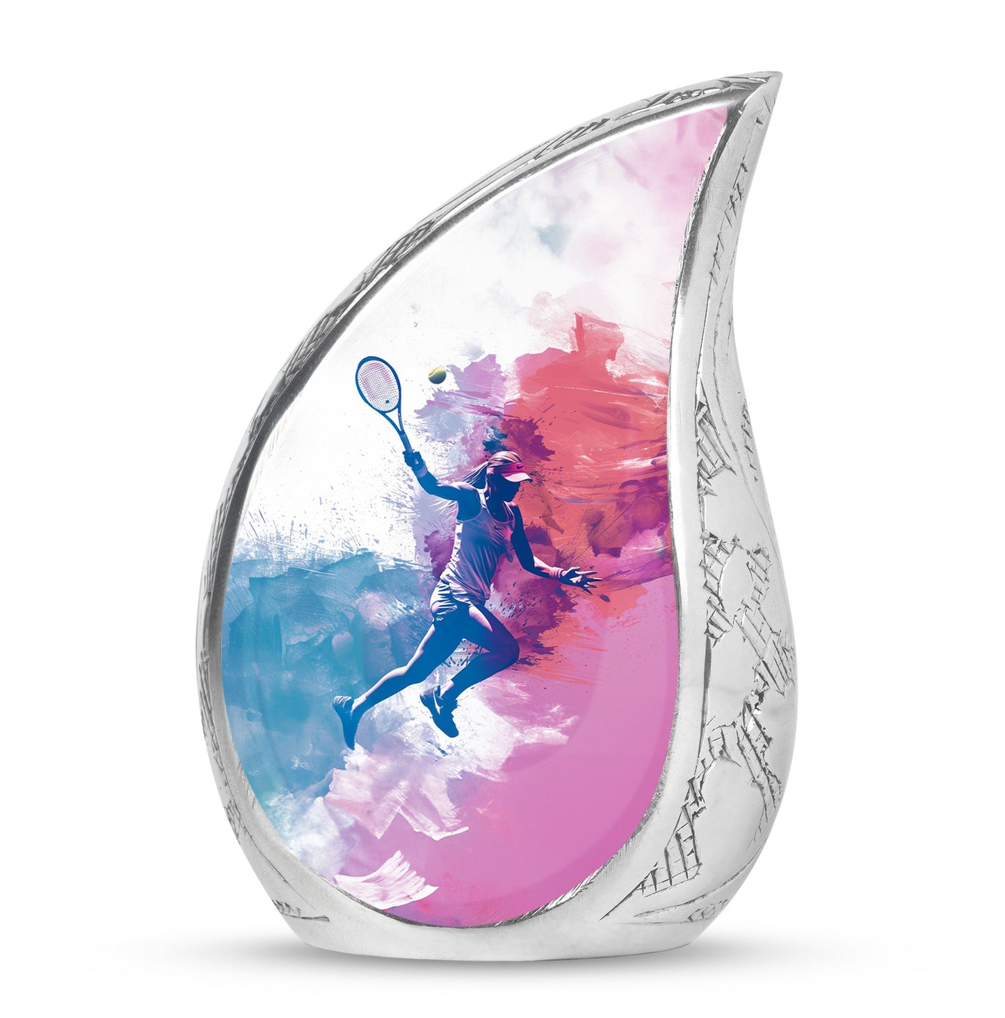 Personalized Tennis Cremation Urn for Human Ashes - 10-inch, 200 cu in - Yatskia