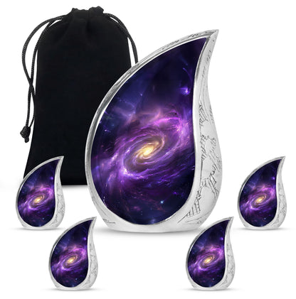 Personalized Galaxy Cremation Urn for Women - 10-inch, 200 cu in - Yatskia