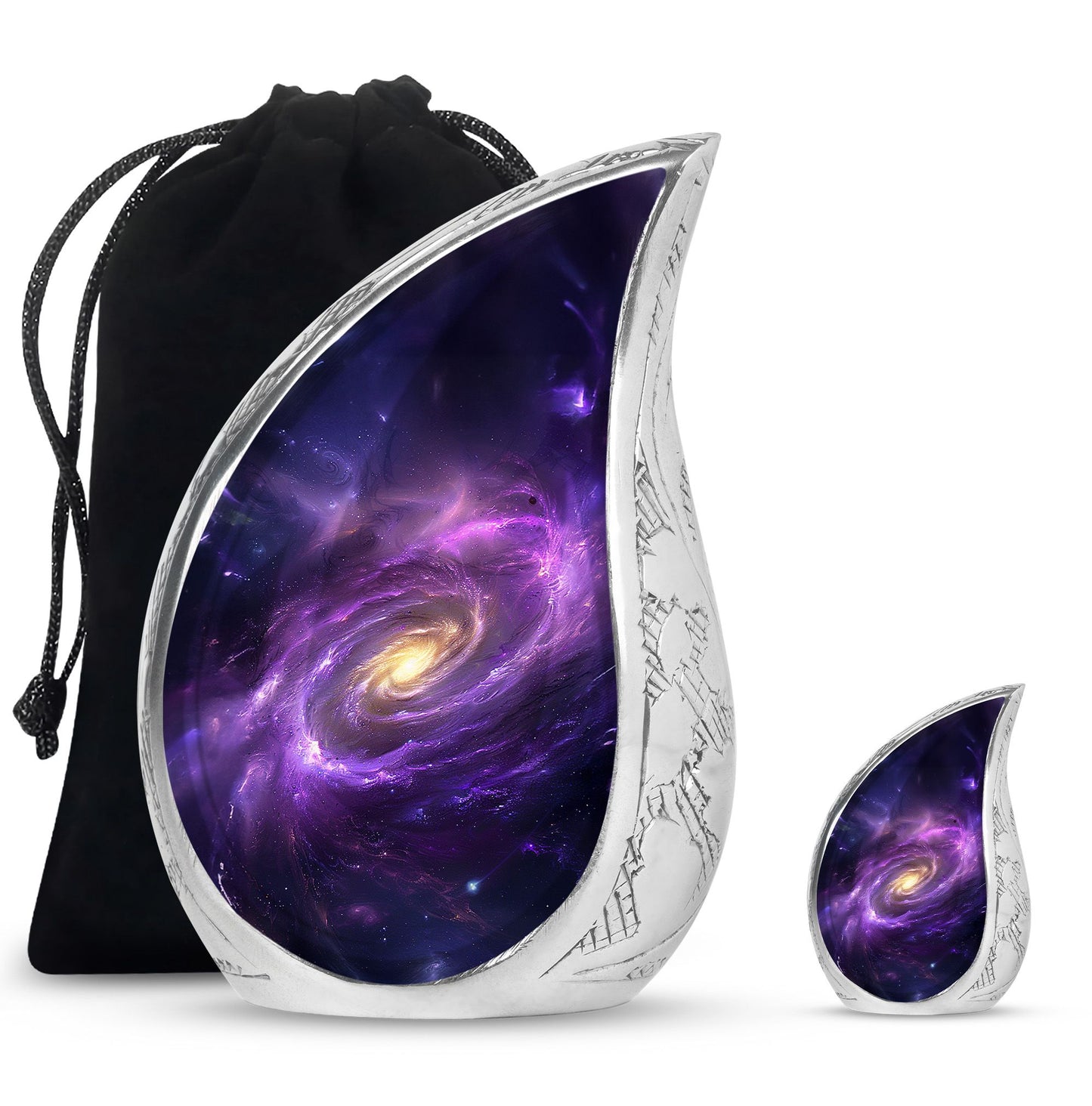 Personalized Galaxy Cremation Urn for Women - 10-inch, 200 cu in - Yatskia