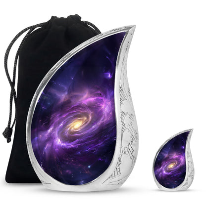Personalized Galaxy Cremation Urn for Women - 10-inch, 200 cu in - Yatskia