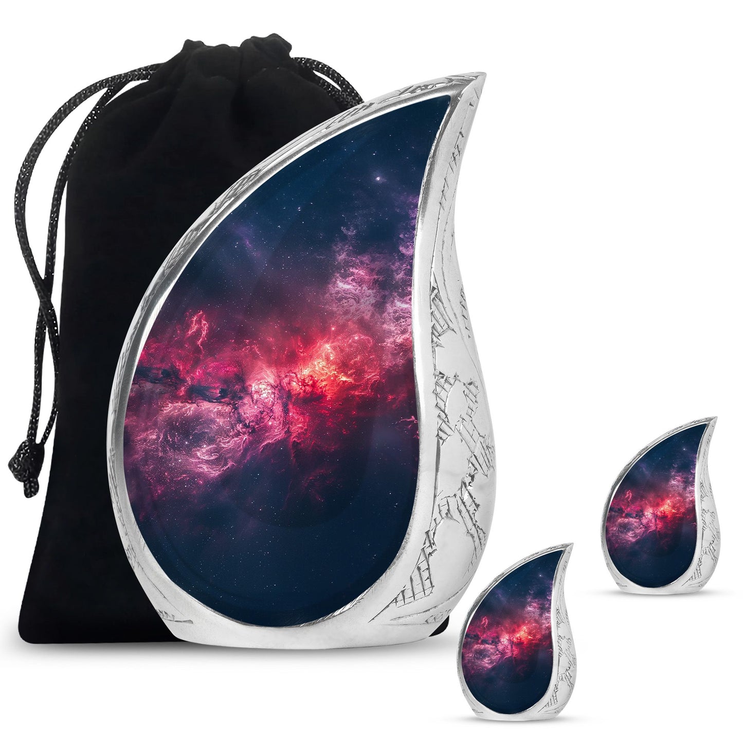 Personalized Galaxy Cremation Urn for Men - 10-inch, 200 cu in - Yatskia