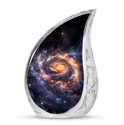 Personalized Galaxy Cremation Urn for Loved One - 10-inch, 200 cu in - Yatskia