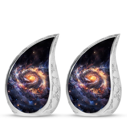 Personalized Galaxy Cremation Urn for Loved One - 10-inch, 200 cu in - Yatskia