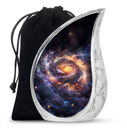 Personalized Galaxy Cremation Urn for Loved One - 10-inch, 200 cu in - Yatskia