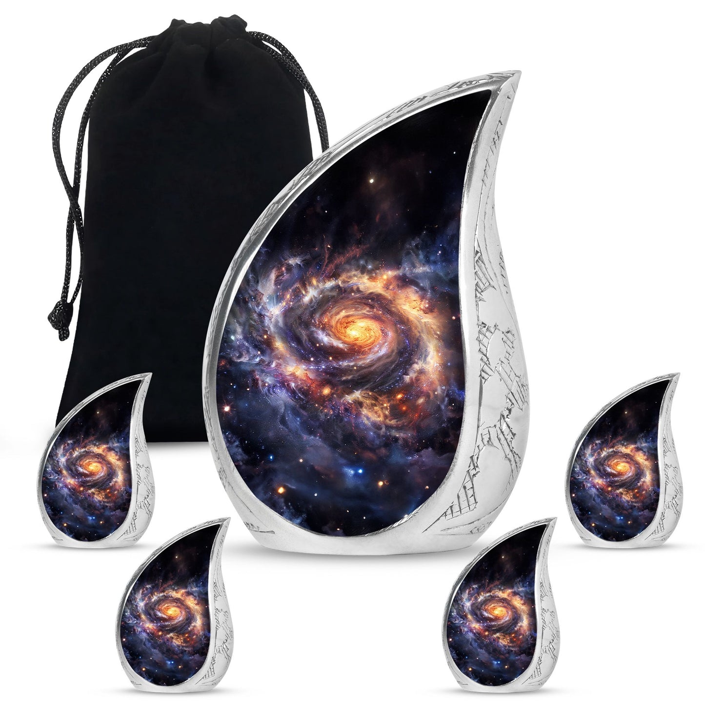 Personalized Galaxy Cremation Urn for Loved One - 10-inch, 200 cu in - Yatskia