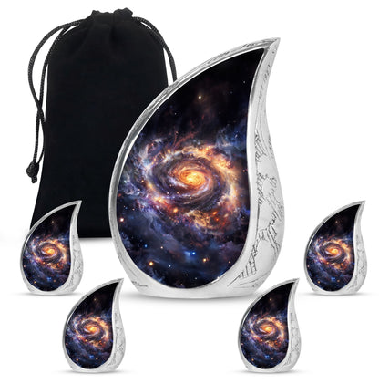 Personalized Galaxy Cremation Urn for Loved One - 10-inch, 200 cu in - Yatskia