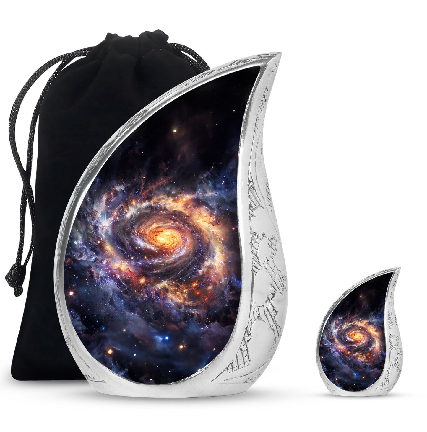 Personalized Galaxy Cremation Urn for Loved One - 10-inch, 200 cu in - Yatskia