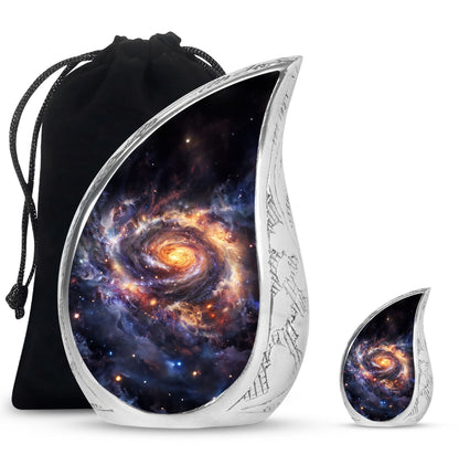Personalized Galaxy Cremation Urn for Loved One - 10-inch, 200 cu in - Yatskia