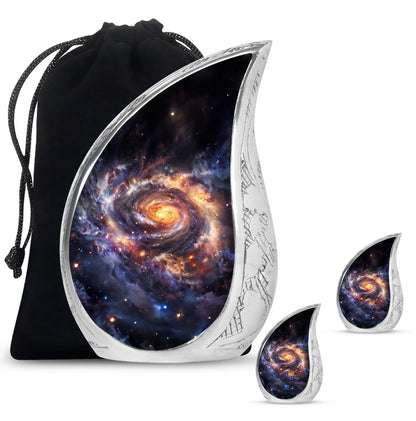 Personalized Galaxy Cremation Urn for Loved One - 10-inch, 200 cu in - Yatskia