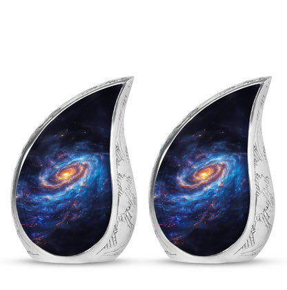 Personalized Galaxy Cremation Urn for Men & Women - 10-inch, 200 cu in - Yatskia