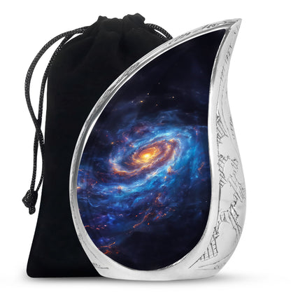 Personalized Galaxy Cremation Urn for Men & Women - 10-inch, 200 cu in - Yatskia