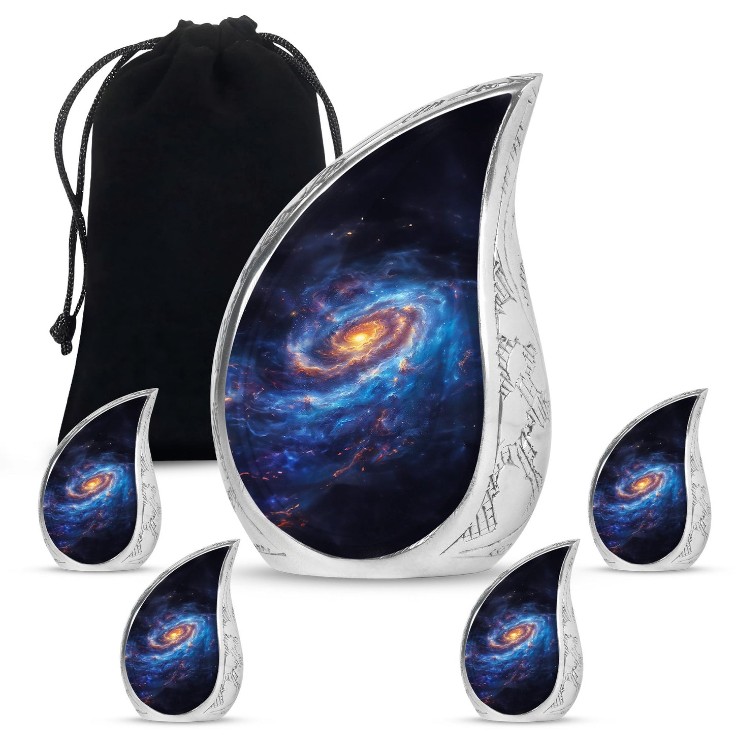 Personalized Galaxy Cremation Urn for Men & Women - 10-inch, 200 cu in - Yatskia