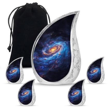 Personalized Galaxy Cremation Urn for Men & Women - 10-inch, 200 cu in - Yatskia