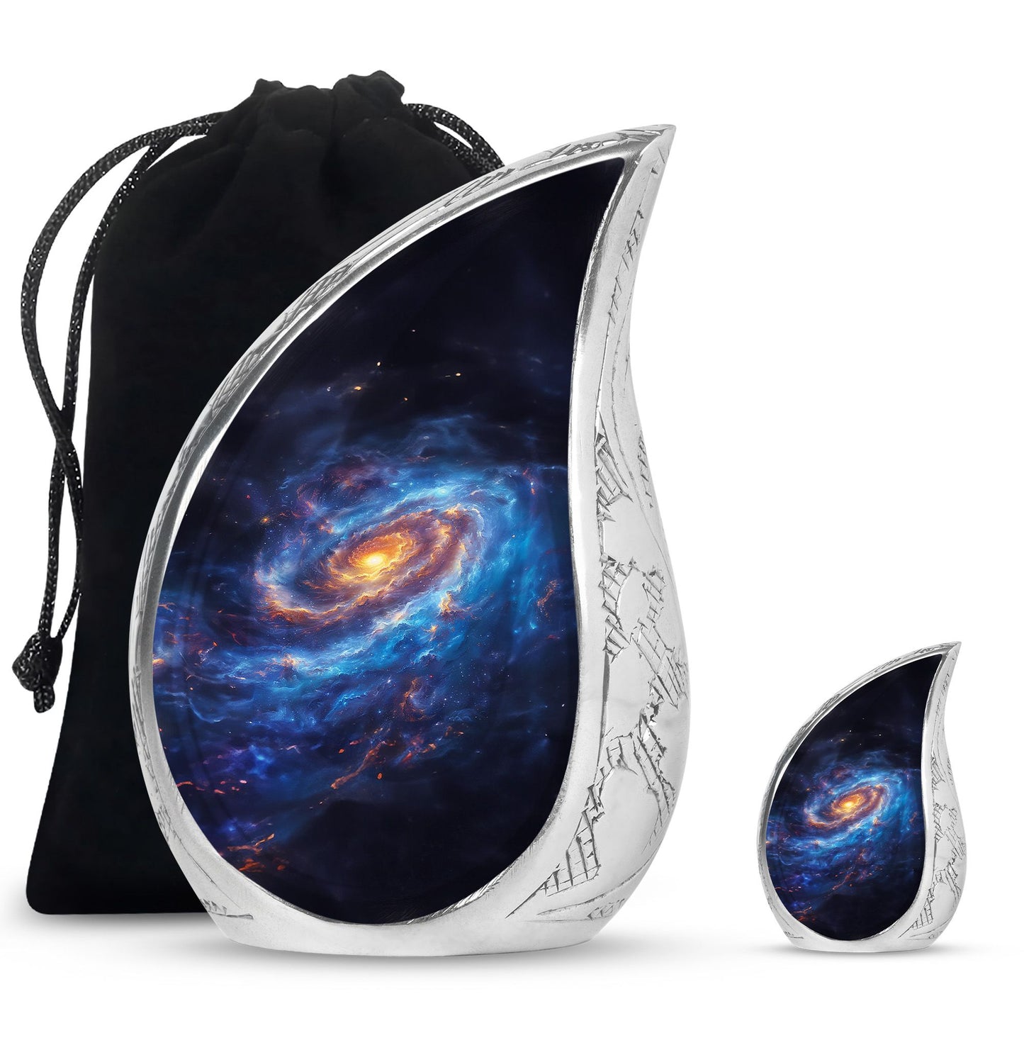 Personalized Galaxy Cremation Urn for Men & Women - 10-inch, 200 cu in - Yatskia