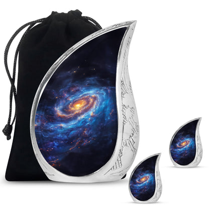 Personalized Galaxy Cremation Urn for Men & Women - 10-inch, 200 cu in - Yatskia