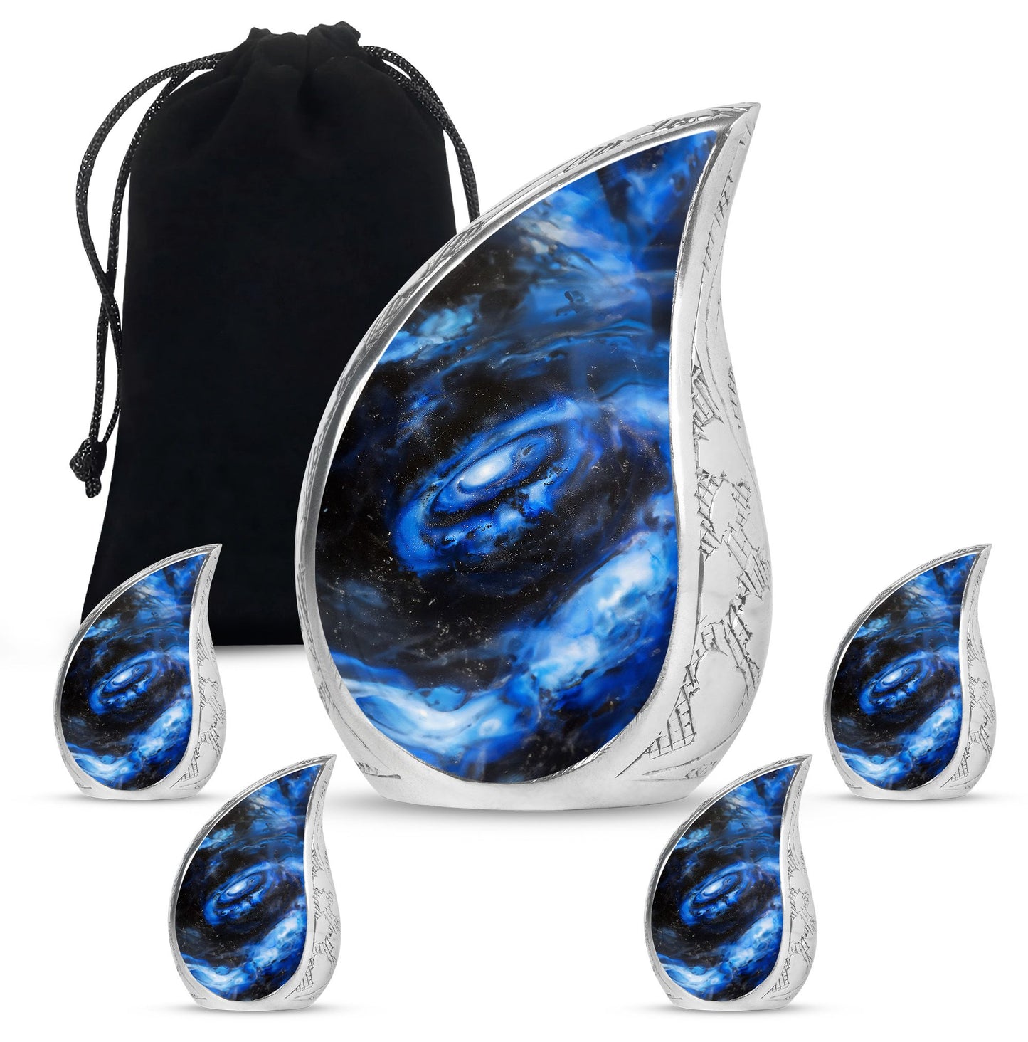 Personalized Galaxy Cremation Urn for Men - 10-inch, 200 cu in - Yatskia