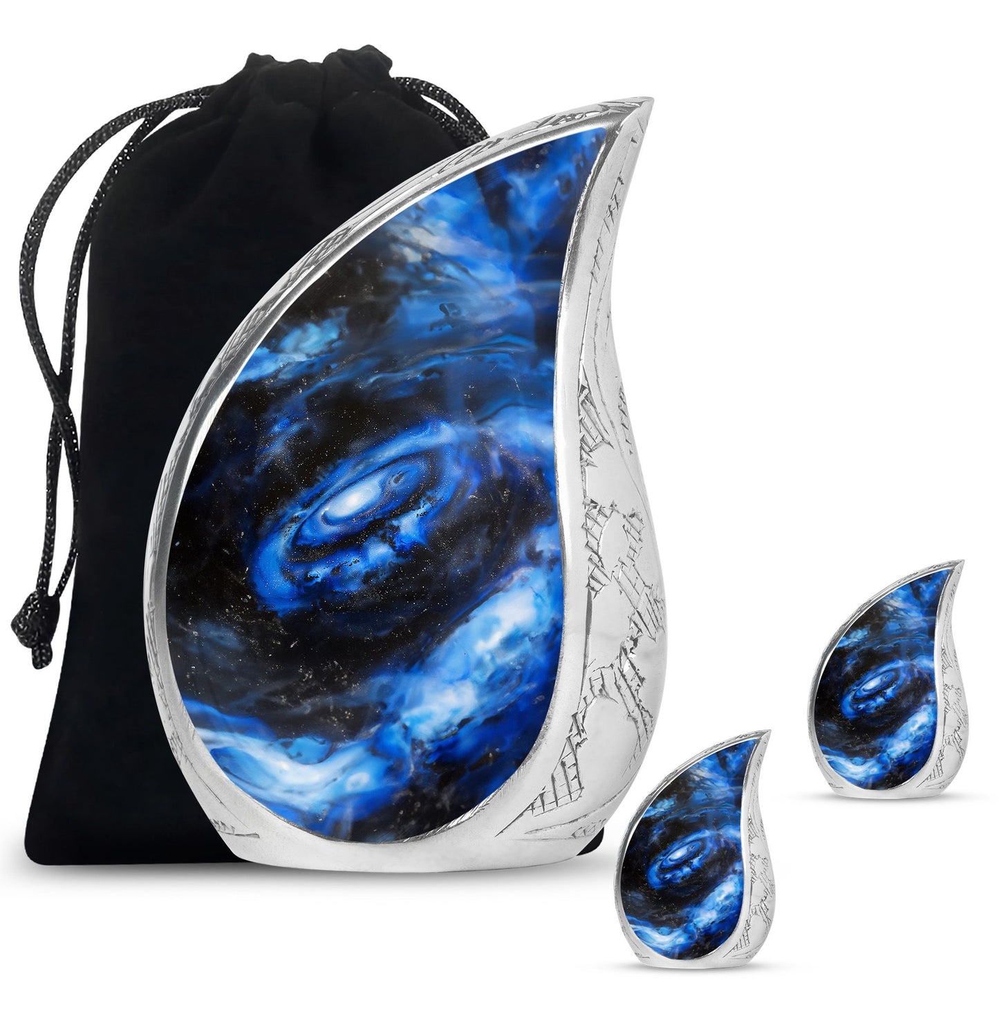 Personalized Galaxy Cremation Urn for Men - 10-inch, 200 cu in - Yatskia