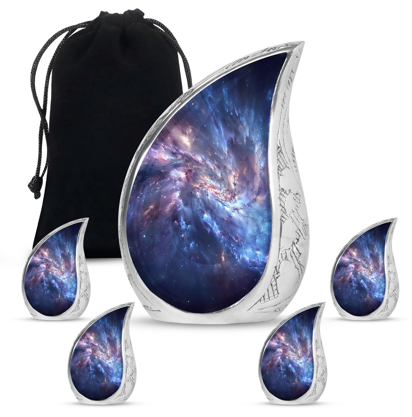 Personalized Galaxy Cremation Urn for Men - 10-inch, 200 cu in - Yatskia