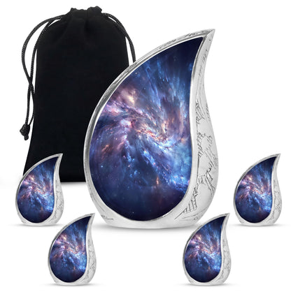 Personalized Galaxy Cremation Urn for Men - 10-inch, 200 cu in - Yatskia
