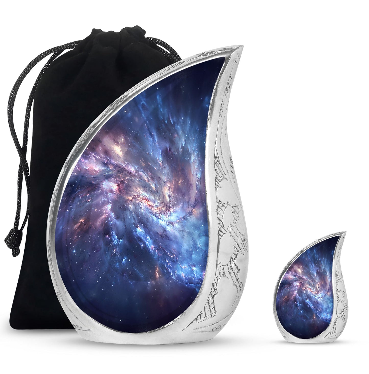 Personalized Galaxy Cremation Urn for Men - 10-inch, 200 cu in - Yatskia