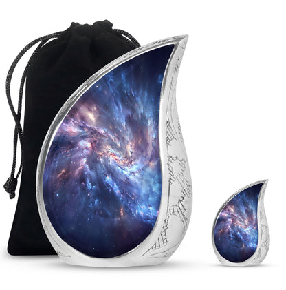Personalized Galaxy Cremation Urn for Men - 10-inch, 200 cu in - Yatskia
