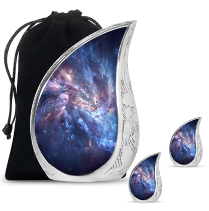 Personalized Galaxy Cremation Urn for Men - 10-inch, 200 cu in - Yatskia