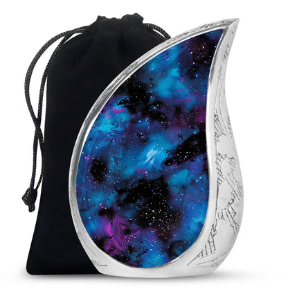 Personalized Galaxy Cremation Urn for Loved One - 10-inch, 200 cu in - Yatskia