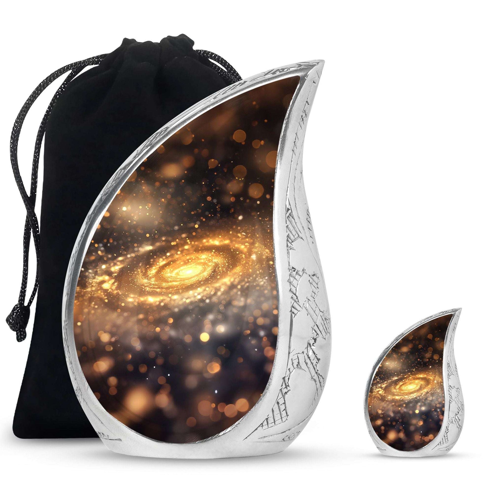 Beautiful Galaxy Decorative Funeral Urn - Burial Urns For Adult Human Ashes