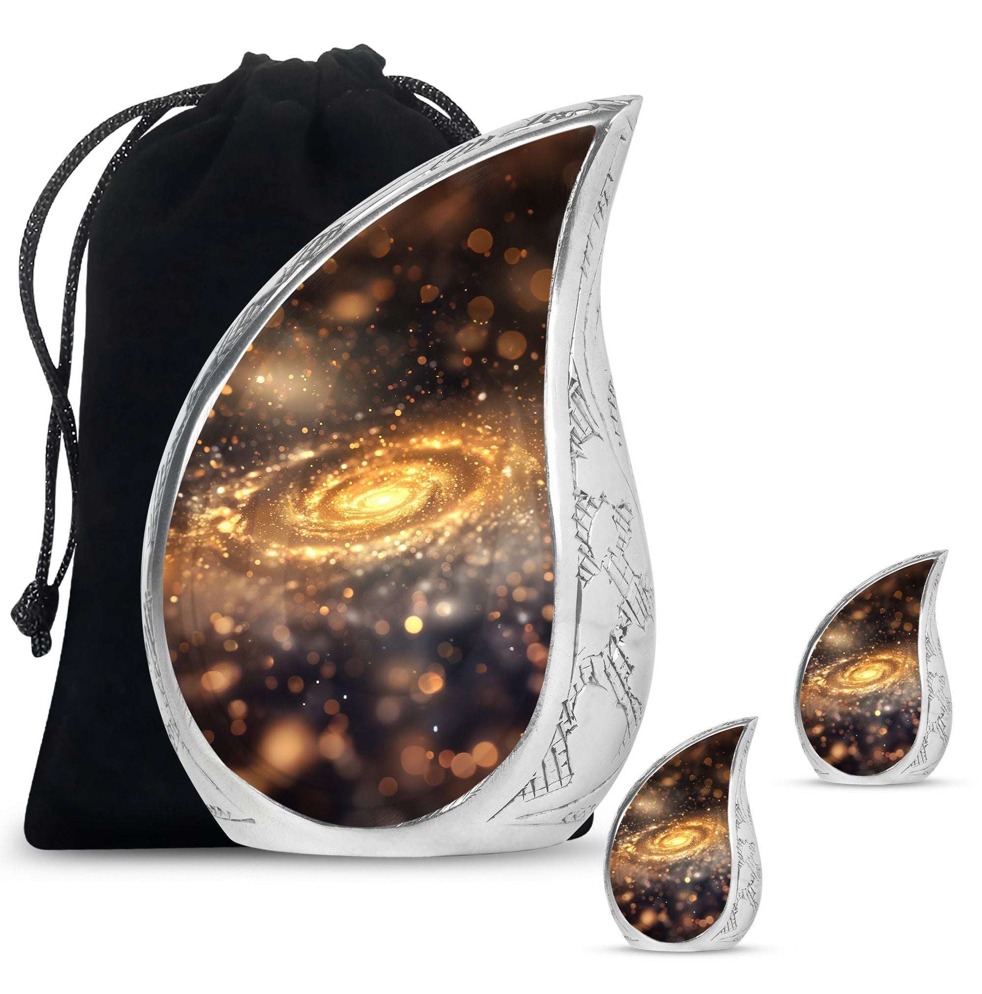 Beautiful Galaxy Decorative Funeral Urn - Burial Urns For Adult Human Ashes