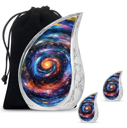 Galaxy Theme Large Urn With 2 Keepsake Urn