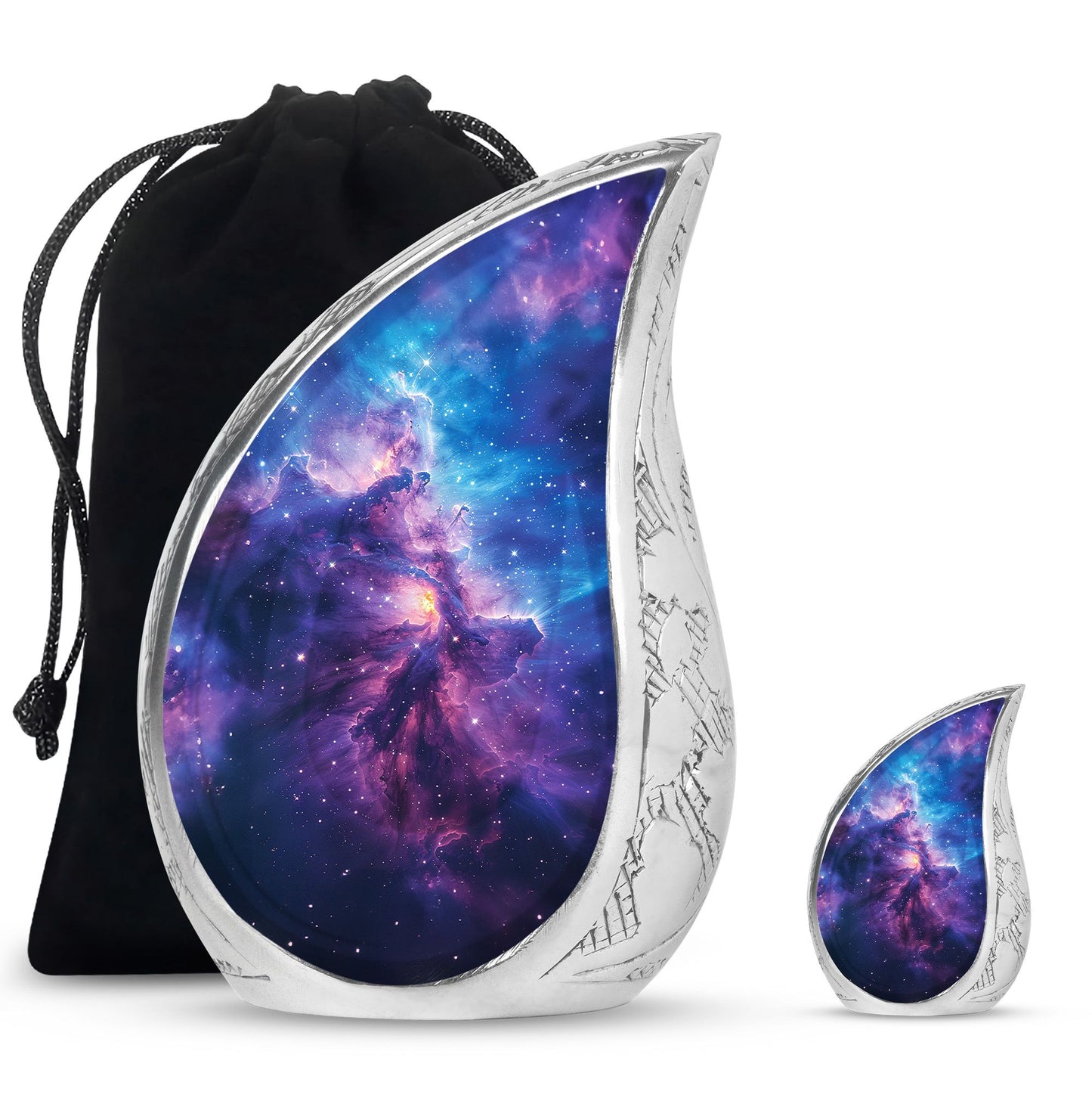 Galaxy Theme Large Urn With 1 Keepsake Urn