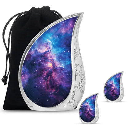 Galaxy Theme Large Urn With 2 Keepsake Urn