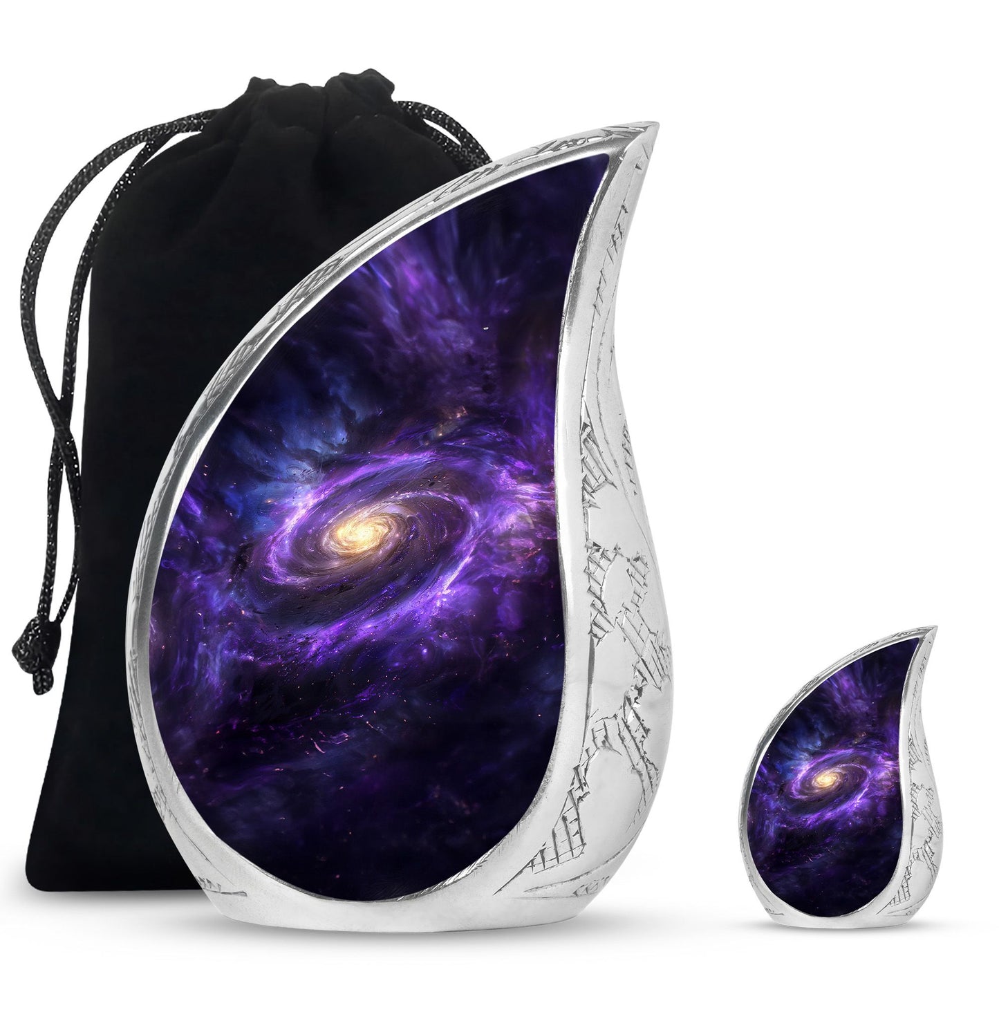 Galaxy Theme Large Urn With 1 Keepsake Urn