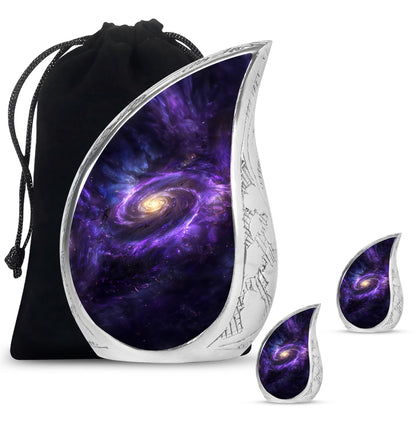 Galaxy Theme Large Urn With 2 Keepsake Urn