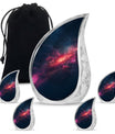 Galaxy Theme Large Urn With 4 Keepsake Urn