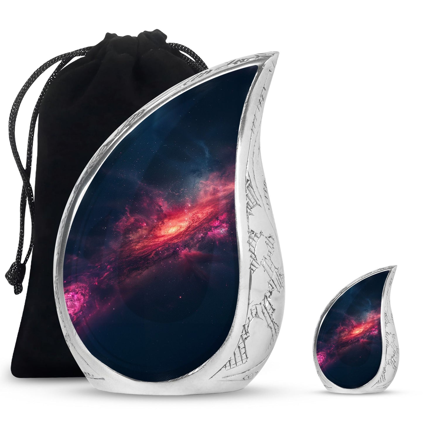 Galaxy Theme Large Urn With 1 Keepsake Urn