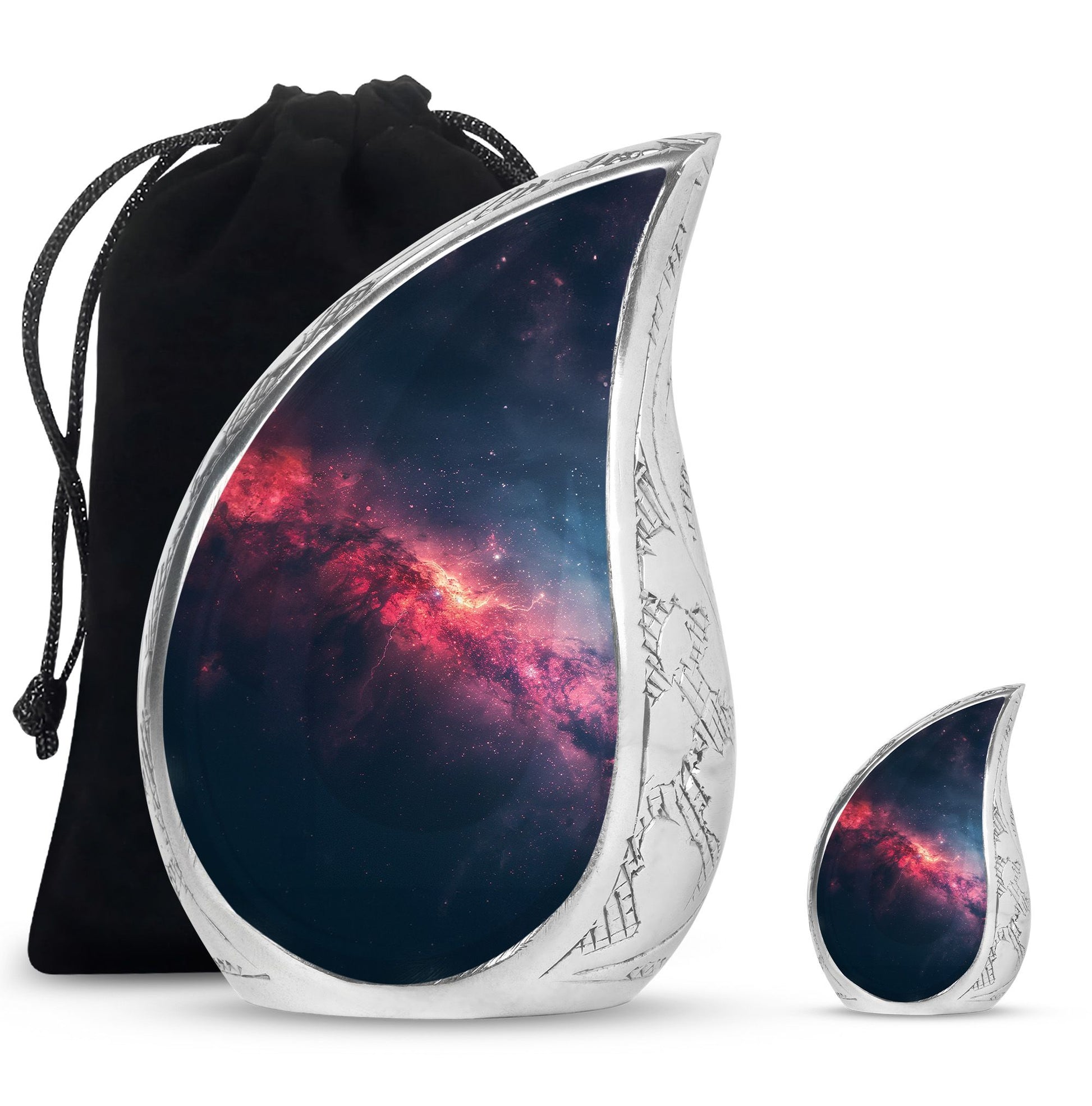 Galaxy Theme Large Urn With 1 Keepsake Urn