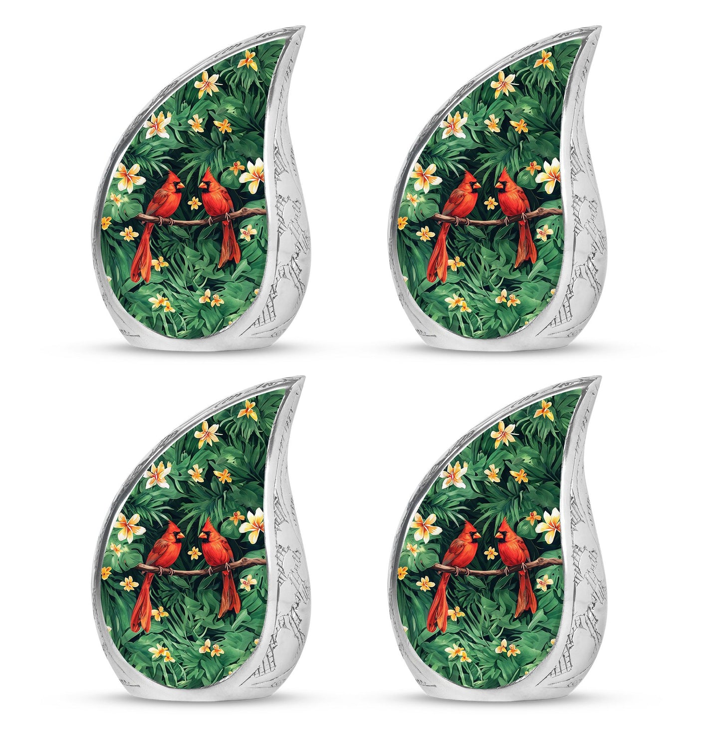 Cardinal Bird Theme 3 Inch Keepsake Pack of 4