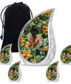 Cardinal Bird Theme Large Urn With 4 Keepsake Urn